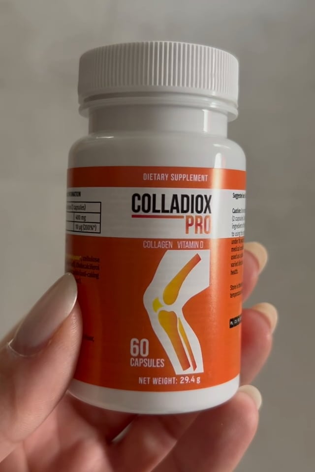 Butelka Colladiox Pro 60 kapsułek z kolagenem rybim i witaminą D3, masa netto 29,4 g